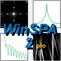 Das Logo von WinSPA: 2D scan, 1D scan, I(t) scan, RSM scan WinSPA logo